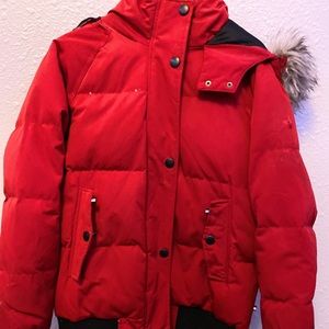 Red winter jacket